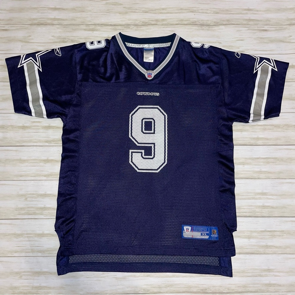 Reebok Tony Romo Dallas Cowboys blue jersey youth Sz XL 18-20 🏈🔥